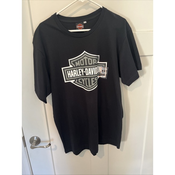 Harley Davidson Shirts  Short Sleeve Crew Neck Black Guam Men's Size Large - Picture 9 of 12